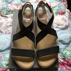 Ecco Damara Sandals, Black, Size 11-11.5